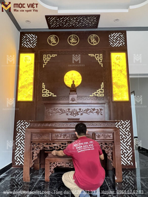 Bàn thờ Mộc Việt là đơn vị hàng đầu trong lỉnh vực thiết kế thi công nội thất phòng thờ