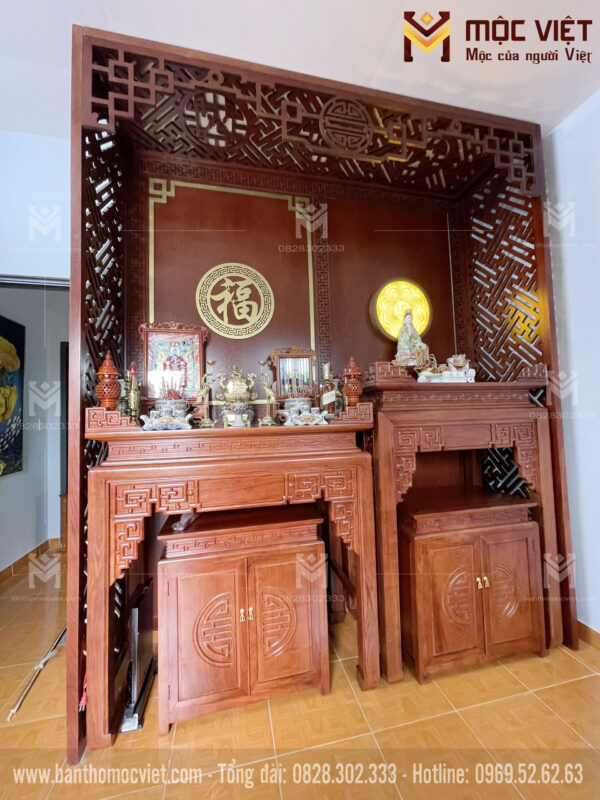 Mẫu phòng thờ phật và gia tiên hiện đại mới nhất năm