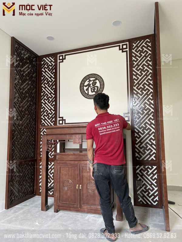 Hoàn thiện không gian phòng thờ đẹp tại nhà khách hàng