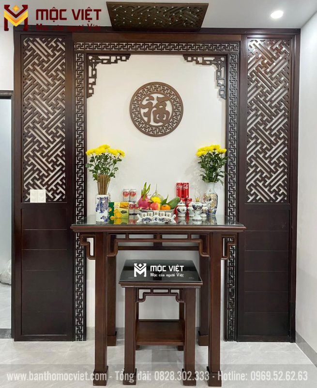 Không gian bàn thờ ông bà tổ tiên đẹp năm 2023