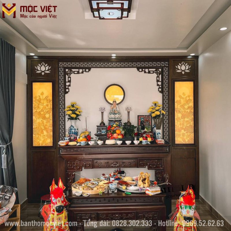 Ngày nay với xu thế hiện đại bàn thờ được trang trí đẹp mắt, ấm cúng