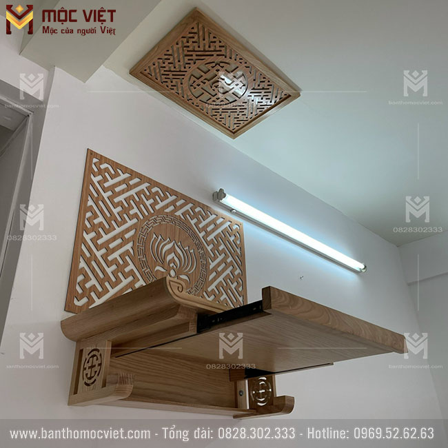 Mẫu bàn thờ treo tường có ngăn kéo