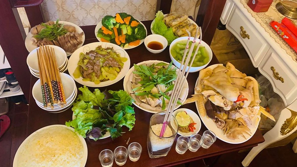 mâm cúng rằm tháng 7 tại nhà