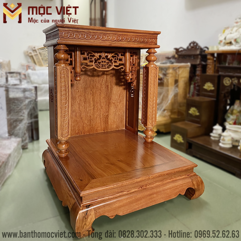 Chất liệu gỗ hương sáng bóng, vân gỗ sắc nét