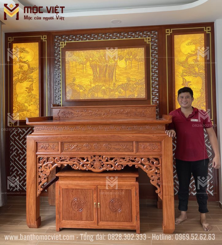 Mộc Việt chuyên thiết kế thi công nội thất phòng thờ đẹp