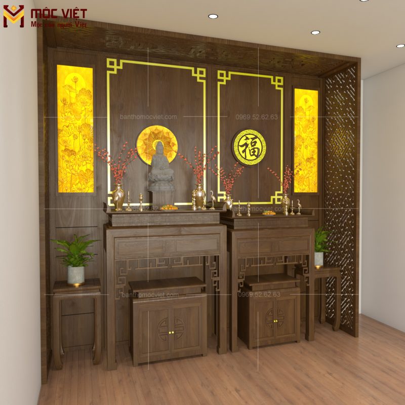 Bàn thờ hiện đại mang đến nét tươi mới cho không gian thờ