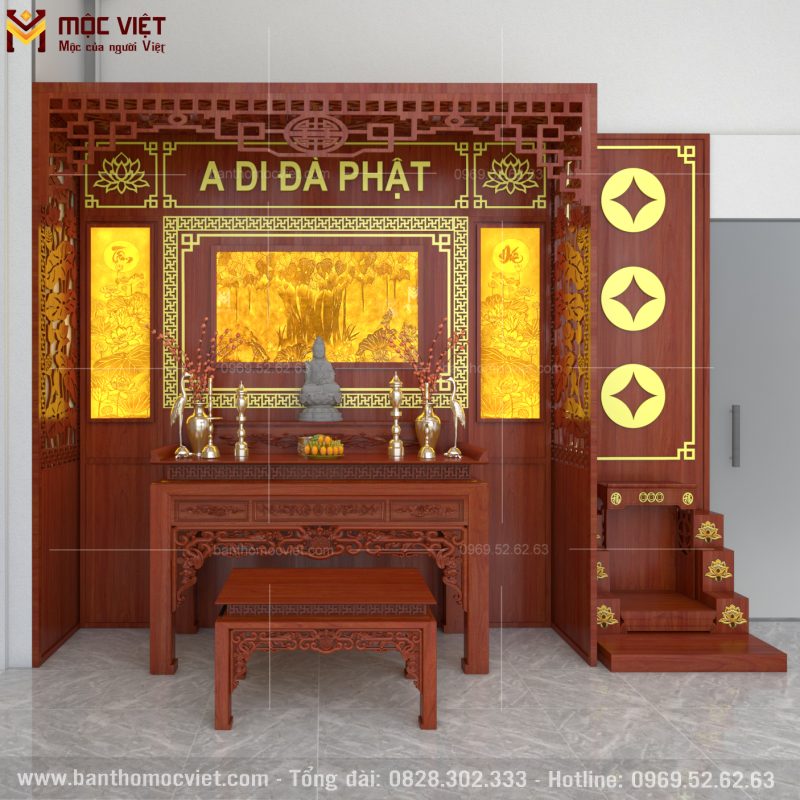 Mộc Việt chuyên thiết kế phòng thờ mang đến khách hàng giải pháp tối ưu nhất cho không gian thờ tự