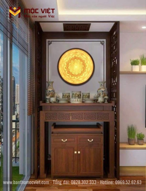 Mẫu bàn thờ chung cư đơn giản được ưa chuộng