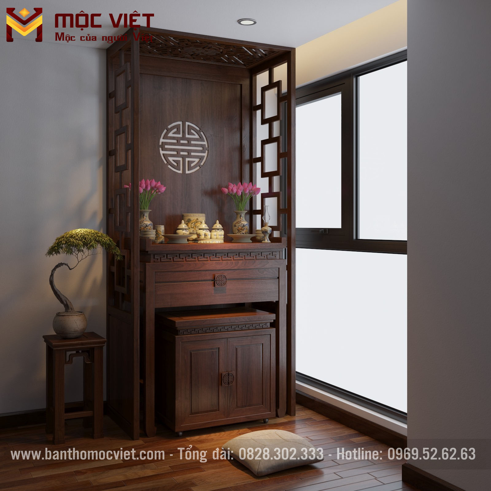 Thiết kế bàn thờ chung cư hiện đại đơn giản phù hợp không gian căn hộ Thiết kế bàn thờ chung cư hiện đại đơn giản phù hợp không gian căn hộ