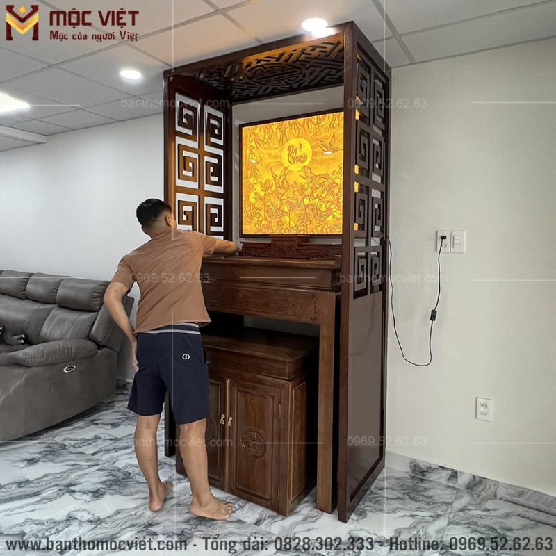 Mẫu bàn thờ chung cư hiện đại đơn giản
