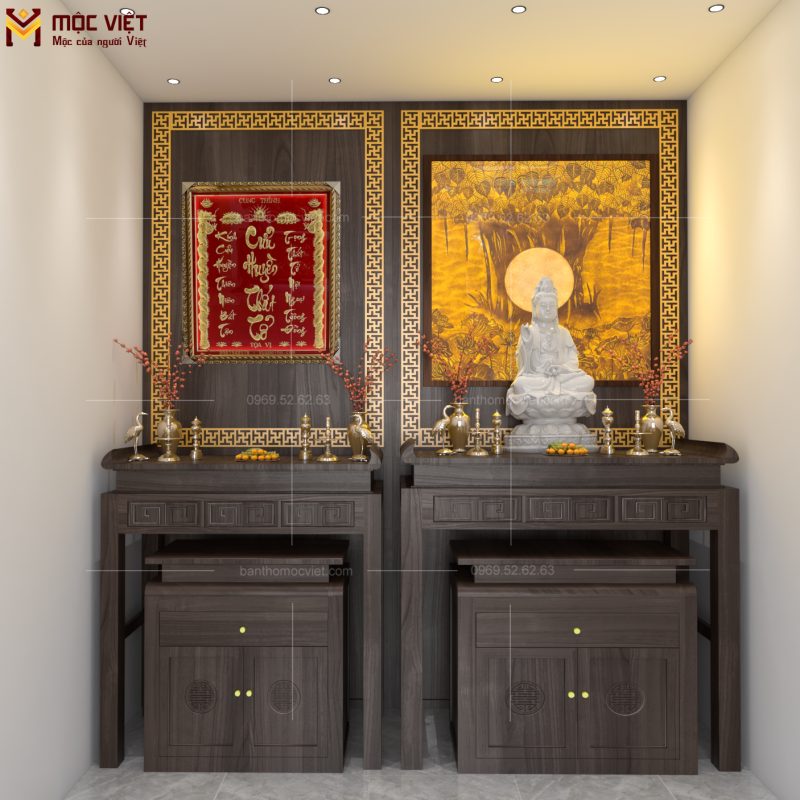 Thiết kế bàn thờ phật và bàn thờ cửu huyền