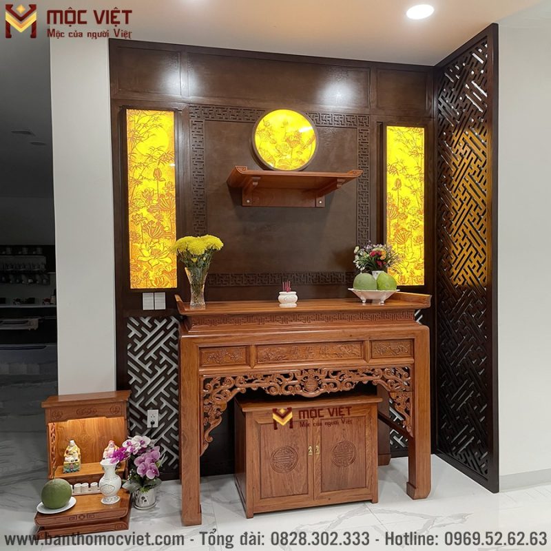 Mẫu Bàn thờ đẹp mang phong cách hiện đại sang trọng