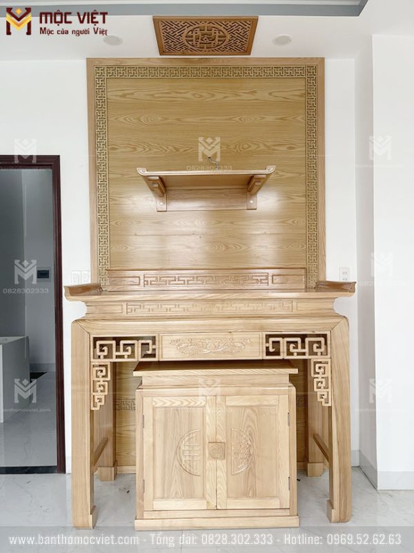 Mẫu bàn thờ gỗ hiện đại