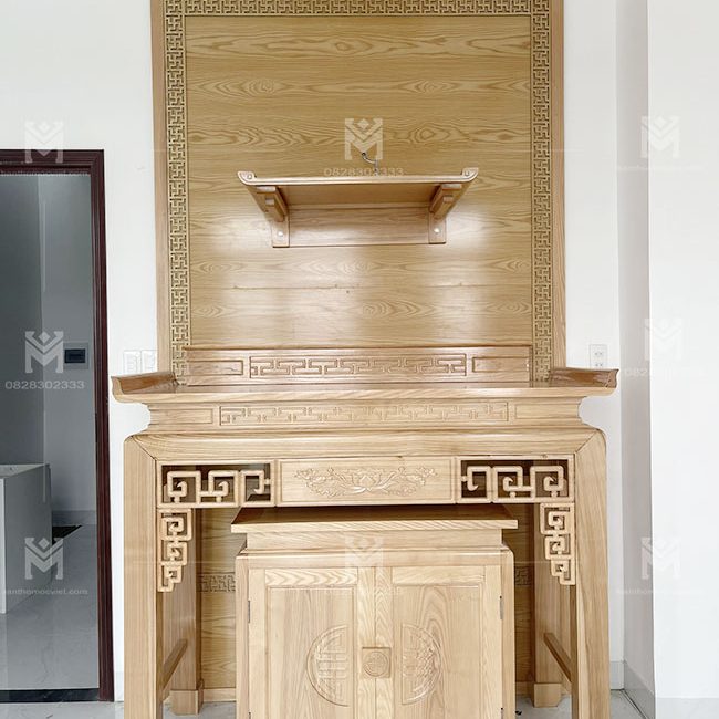 Mẫu bàn thờ gỗ hiện đại