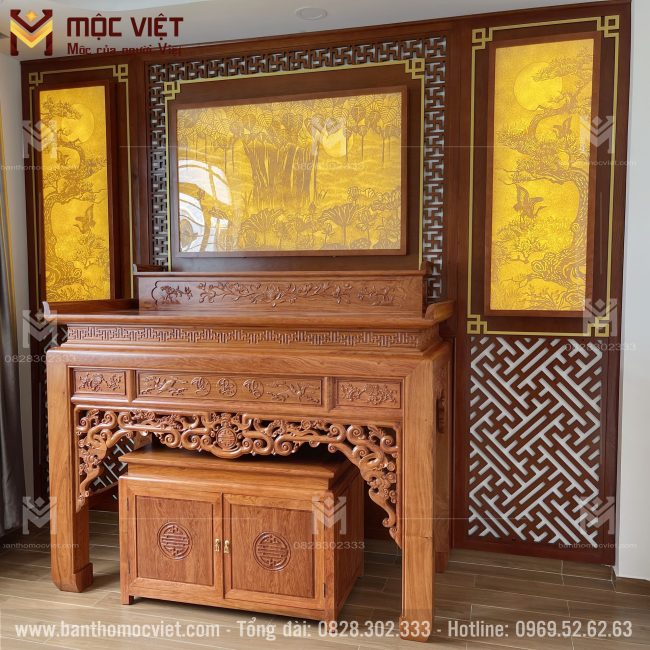 Mẫu phòng thờ gia tiên hiện đại