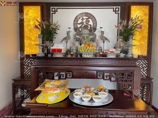 mâm cúng bàn thờ gia tiên
