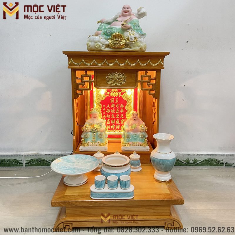 Bộ bàn thờ ông địa mẫu hoa sen