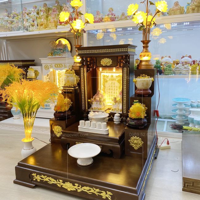Thiết kế bàn thờ thần tài đẹp mẫu mới 2024