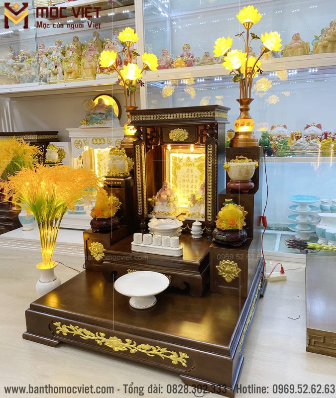 Thiết kế bàn thờ thần tài đẹp mẫu mới 2024