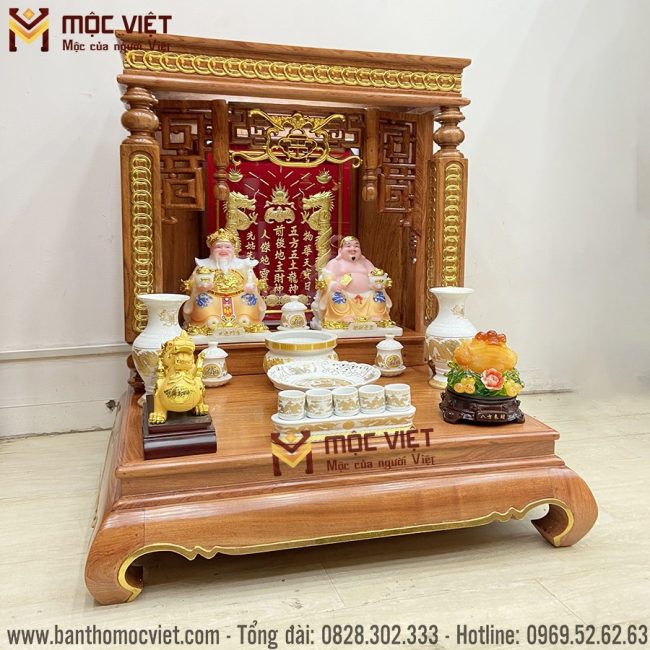 bàn thờ thần tài gỗ hương cao cấp