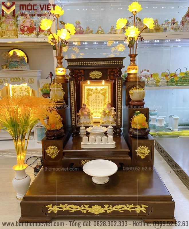 bàn thờ thần tài thiết kế đẹp, chắc chắn