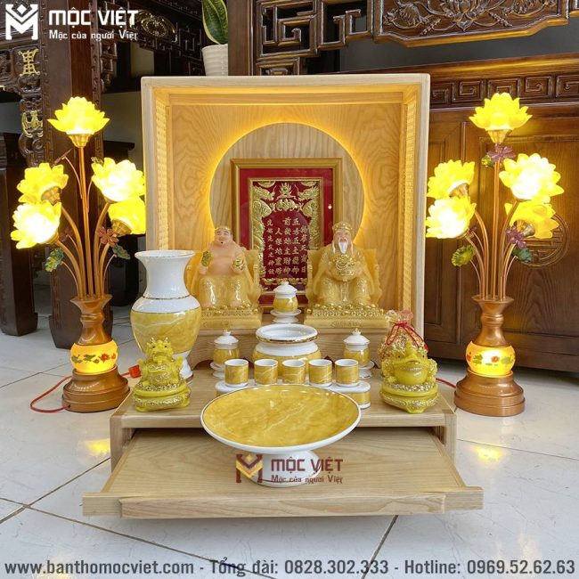 Bàn Thờ ông địa được thiết kế phù hợp không gian, bối cảnh kiến trúc hiện đại