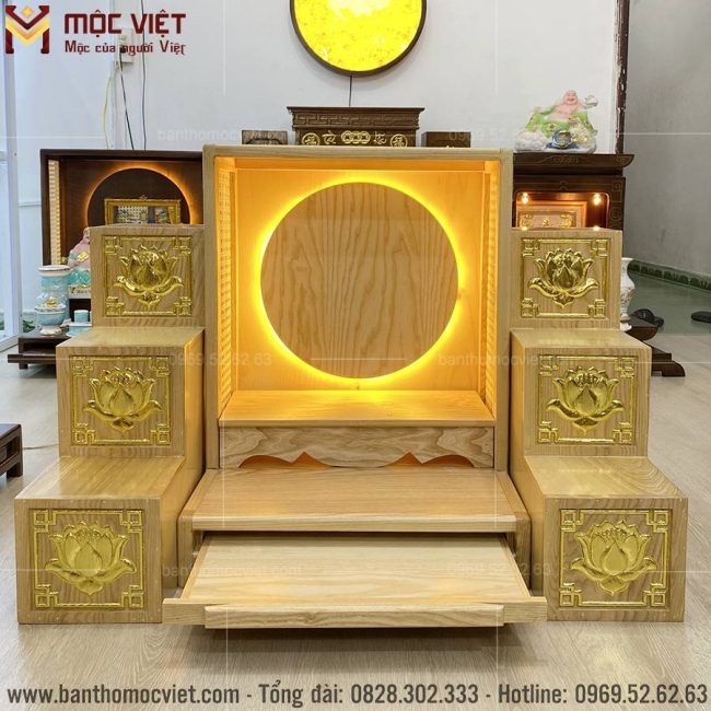 Mẫu combo bàn thờ thần tài hào quang tỏa sáng