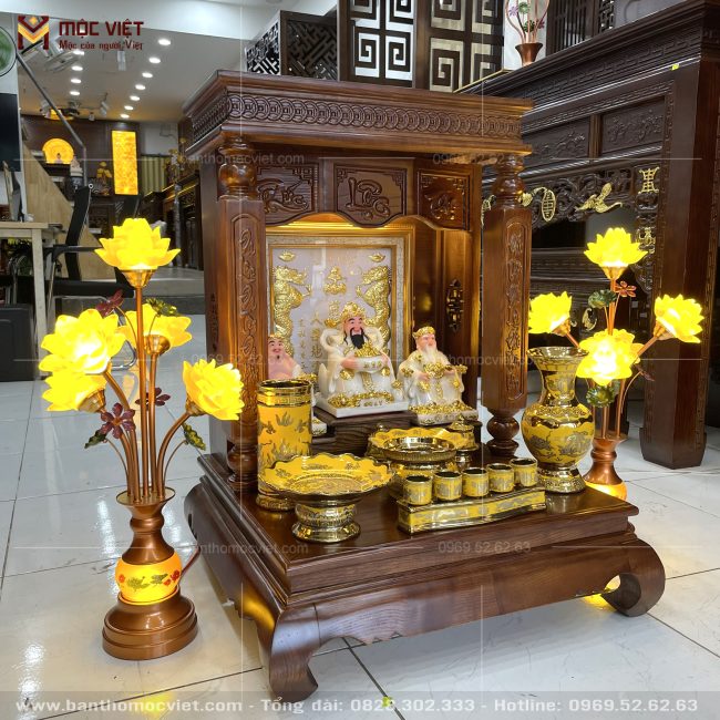 mẫu bàn thờ ông địa Phúc Lộc Thọ được nhiều khách hàng lựa chọn