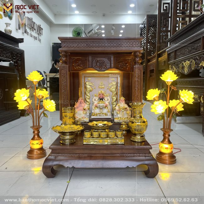 Bàn thờ ông địa thiết kế chắc chắn hiện đại