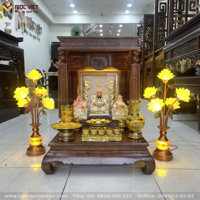Bàn thờ ông địa thiết kế chắc chắn hiện đại