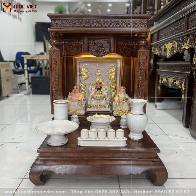 Mẫu bàn thờ thần tài phúc lộc thọ kích thước lớm