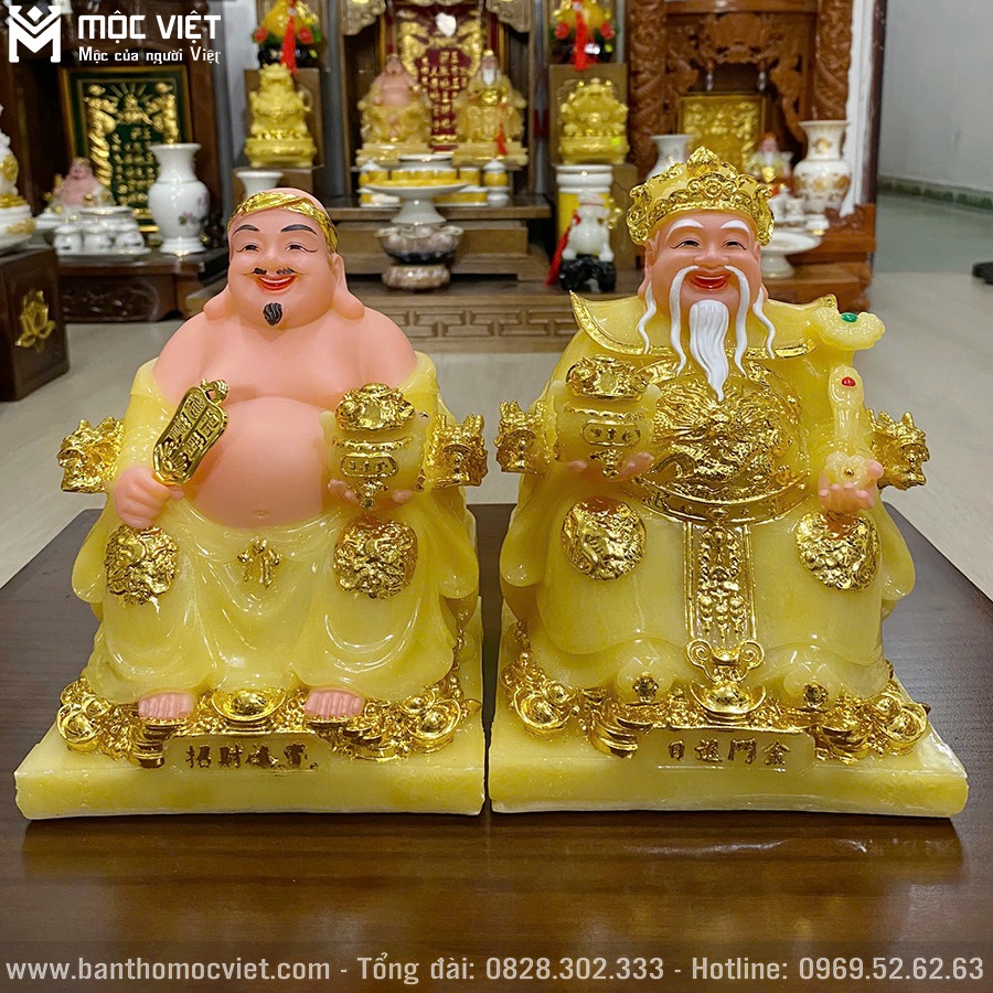 Tượng Ông Địa Thần Tài Màu Vàng Tượng Ông Địa Thần Tài Màu Vàng
