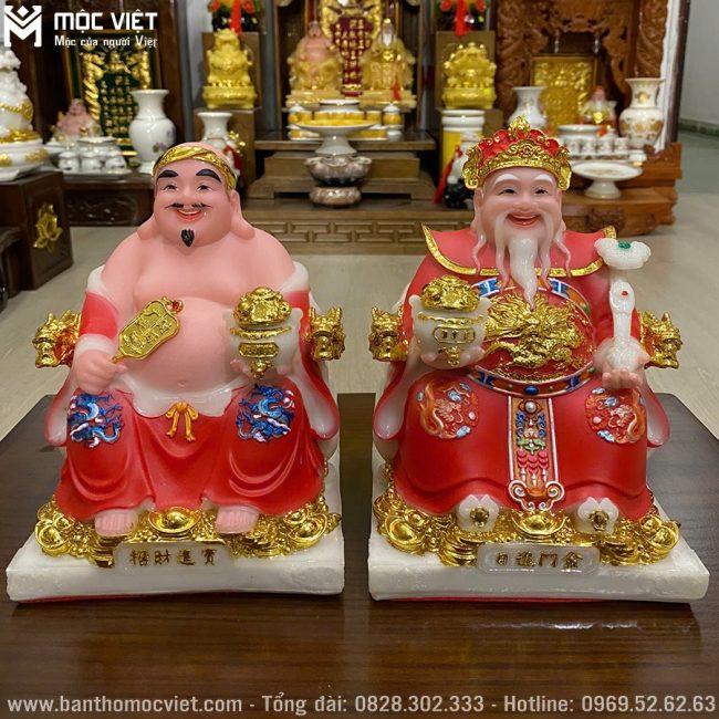 Tượng Ông Địa Thần Tài Màu Đỏ Đẹp