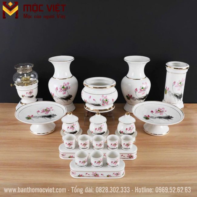 Bộ Bát hương Hoa Sen