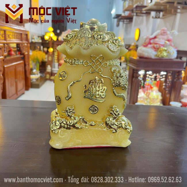 Mẫu túi tiền tài lộc màu vàng