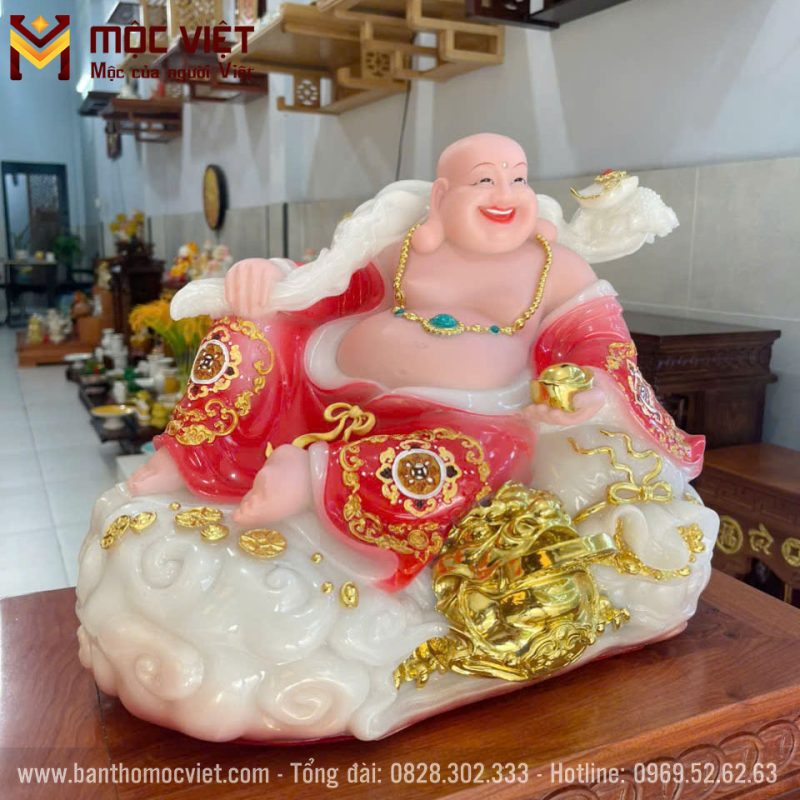 Mẫu tượng Di Lặc màu đỏ đẹp