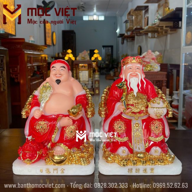 Mẫu tượng ông địa thần tài màu đỏ đẹp
