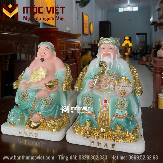 Mẫu tượng thần tài ông địa màu xanh hàng cao cấp