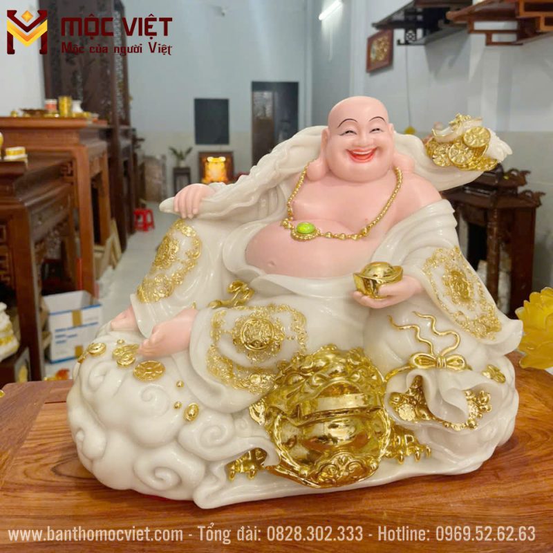 Tượng phật Di Lặc màu trắng