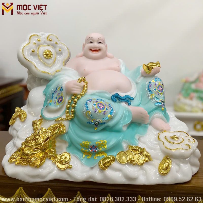 Mẫu tượng phật di lặc màu xanh