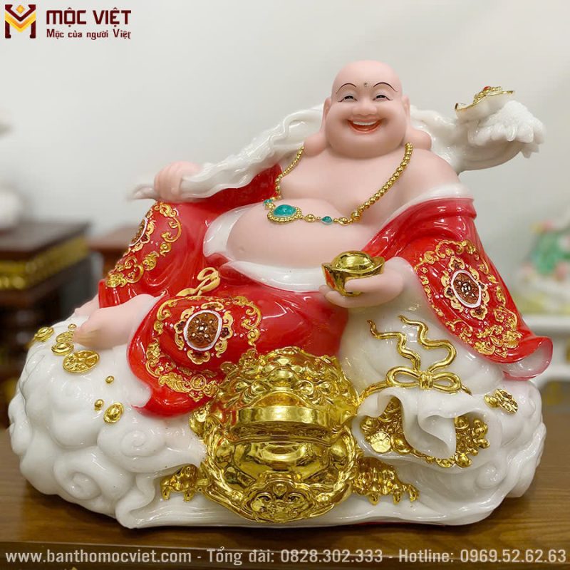 Tượng phật di lặc màu đỏ đẹp