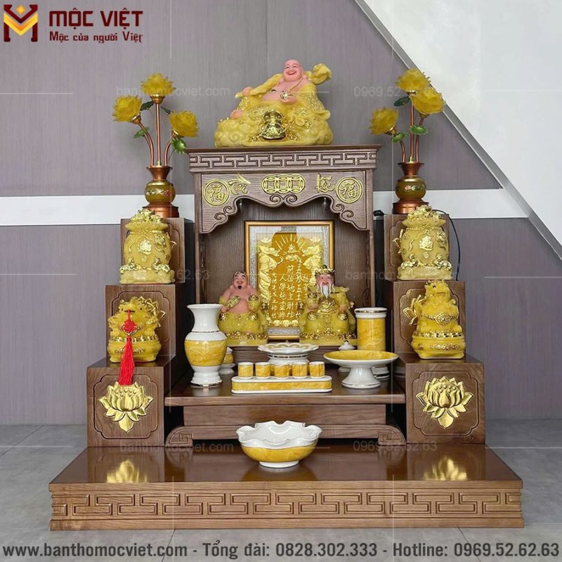 Bộ combo bàn thờ thần tài đẹp chuẩn phong thủy